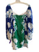 Farm Rio Size S Green & Multi Viscose Long Sleeve Floral Print Back Zip Dress Green & Multi / S