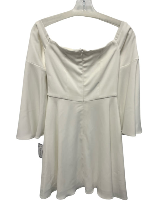 Jay Godfrey Size 0 White Long Trumpet Sleeve Cold Shoulder Above knee Dress White / 0