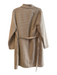 Kay Unger Size 12 Beige Wool Open Front Geometric Robe Included Dress Set Beige / 12