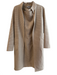 Kay Unger Size 12 Beige Wool Open Front Geometric Robe Included Dress Set Beige / 12