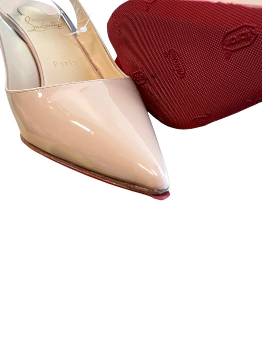 Christian Louboutin Shoe Size 40 Pale Pink Patent Leather Slingbacks Pump Shoes Pale Pink / 40