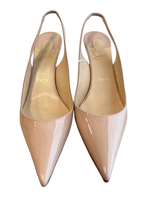Christian Louboutin Shoe Size 40 Pale Pink Patent Leather Slingbacks Pump Shoes Pale Pink / 40