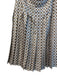 Tory Burch Size 8 Beige, Brown & Teal Silk All Over Print Side Zip Pleated Skirt Beige, Brown & Teal / 8