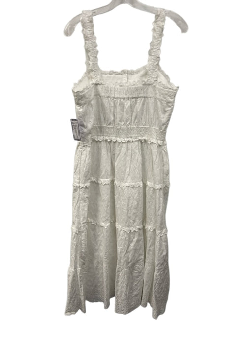 Gap Size Medium White Cotton Sleeveless Floral Eyelet Maxi Dress White / Medium