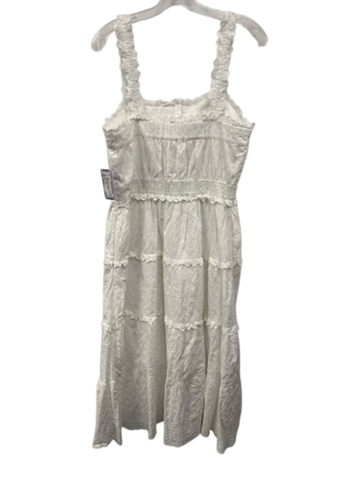 Gap Size Medium White Cotton Sleeveless Floral Eyelet Maxi Dress White / Medium