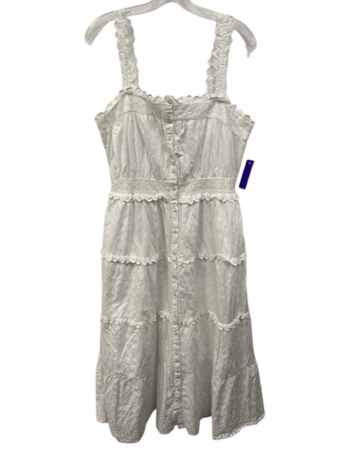 Gap Size Medium White Cotton Sleeveless Floral Eyelet Maxi Dress White / Medium
