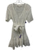 Veronica Beard Size 8 White Cotton Short Sleeve Crochet Lace Button Front Dress White / 8