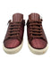 Esse Ut Esse Shoe Size 38 Burgundy Red Leather Upper Lace Up Shimmer Sneakers Burgundy Red / 38