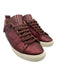 Esse Ut Esse Shoe Size 38 Burgundy Red Leather Upper Lace Up Shimmer Sneakers Burgundy Red / 38