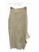 House of CB Size XS Cream White Rayon Blend Elastic Waist Ribbed Stretch Skirt Cream White / XS