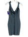 House of CB Size Small Dusty Blue Rayon Blend Sleeveless Tie Straps Dress Dusty Blue / Small