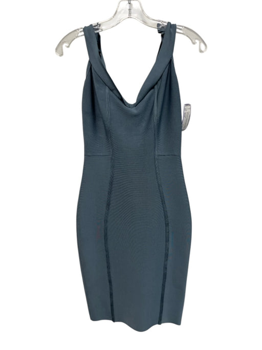 House of CB Size Small Dusty Blue Rayon Blend Sleeveless Tie Straps Dress Dusty Blue / Small