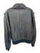 Members Only Vintage Size 42 Black Leather full zip Bomber Men's Jacket Black / 42