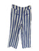 Boden Size 6L Blue & White Linen Striped Pockets Wide Leg Pants Blue & White / 6L