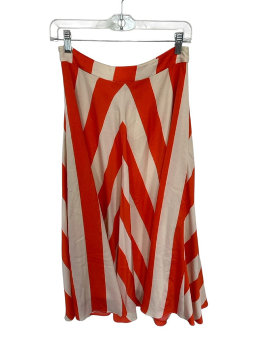 Mare Mare x Anthropologie Size S Orange & cream Polyester Blend Striped Skirt Orange & cream / S