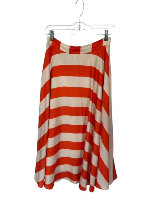 Mare Mare x Anthropologie Size S Orange & cream Polyester Blend Striped Skirt Orange & cream / S