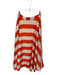 Mare Mare x Anthropologie Size S Orange & cream Polyester Blend Striped Skirt Orange & cream / S