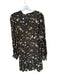 H&M Size S Black & Green Viscose Long Sleeve Button Up Flora & Fauna Print Dress Black & Green / S