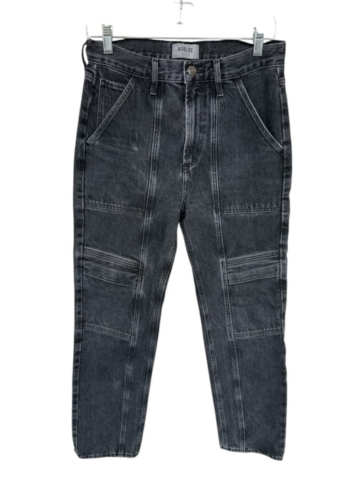 Agolde Size 26 Ash Black Cotton Cargo Pocket Straight Zip Fly Jeans Ash Black / 26