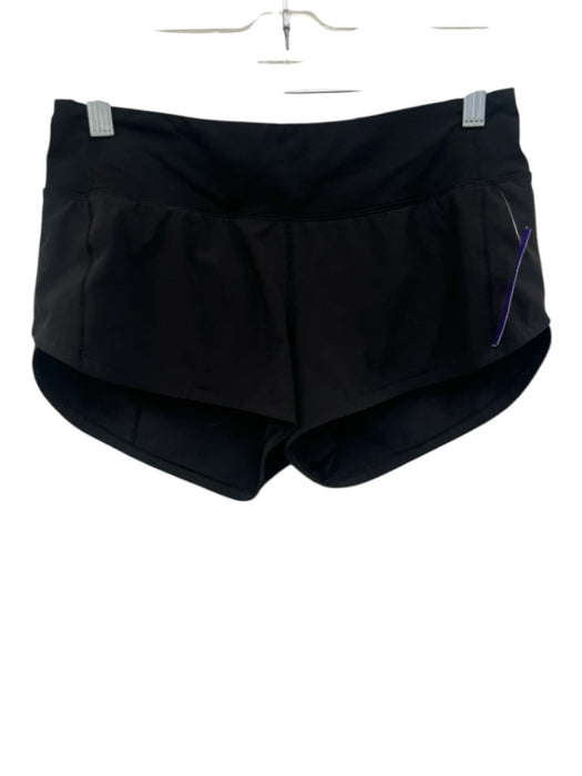 Lululemon Size 4 Black Polyester Elastic Waist Back Zip Shorts Black / 4