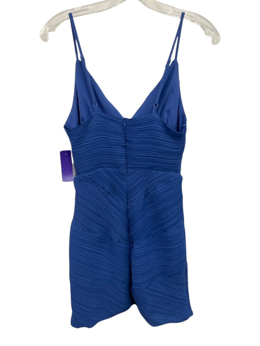 Do & Be Size S Blue Polyester V Neck Sleeveless Plisse effect Bodycon Dress Blue / S