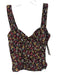 Reformation Size S Black, Pink, Yellow Viscose Sleeveless Floral Print Top Black, Pink, Yellow / S