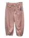 Blank NYC Size 27 Pink Cotton Button & Zip Front Tiered Wide Leg Raw Hem Jeans Pink / 27