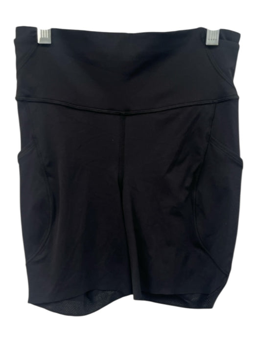 Lululemon Size 4 Black Polyester Elastic Waist Wide Waist Band Shorts Black / 4
