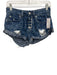 We The Free Size 24 Mid Wash Cotton Button Close Distressed Bleach Dye Shorts Mid Wash / 24