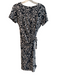 Diane Von Furstenberg Size 8 Black & White Cotton & Silk Faux Wrap Dress Black & White / 8