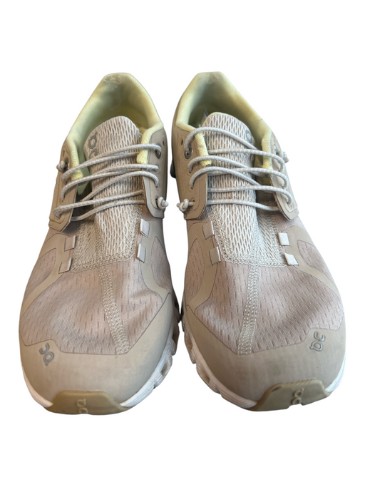 On Cloud Shoe Size 8 Beige Manmade Material Lace Up Perforated Runner Shoes Beige / 8