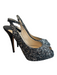 Jimmy Choo Shoe Size 38 Glitter Leather Peep Toe Slingback Stiletto Shoes Glitter / 38