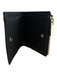 Tory Burch Black Leather Snap Closure Zipper Gold Hardware Logo Wallets Black