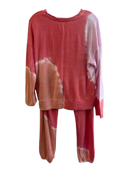 Sundry Size Small Pink Ombre Rayon Blend Tie Die Long Sleeve Sweatpants Pant Set Pink Ombre / Small