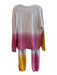 Sundry Size 2 Pink & Yellow Rayon Blend Tie Die Long Sleeve Sweatpants Pant Set Pink & Yellow / 2