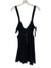 Free People Size M Black Cotton Sleeveless Button Back tie shoulder straps Dress Black / M