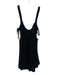 Free People Size M Black Cotton Sleeveless Button Back tie shoulder straps Dress Black / M