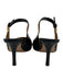 Tory Burch Shoe Size 8 Black Leather Upper Cap Toe Charm Detail Pump Slingbacks Black / 8