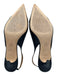 Tory Burch Shoe Size 8 Black Leather Upper Cap Toe Charm Detail Pump Slingbacks Black / 8