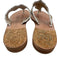 Jack Rogers Shoe Size 8 Beige & White Synthetic Leather Upper Cork Thong Sandals Beige & White / 8