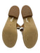 Jack Rogers Shoe Size 8 Beige & White Synthetic Leather Upper Cork Thong Sandals Beige & White / 8