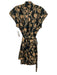 Karina Grimaldi Size S Black, Beige & Pink Cotton Cap Sleeve Floral Dress Black, Beige & Pink / S