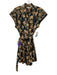 Karina Grimaldi Size S Black, Beige & Pink Cotton Cap Sleeve Floral Dress Black, Beige & Pink / S