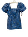 Lilly Pulitzer Size 6 Mixed Blues Polyester Blend Metallic Thread Brocade Dress Mixed Blues / 6