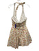 Housecb Size M tall White, Pink, Orange Cotton Blend Floral Design Dress White, Pink, Orange / M tall