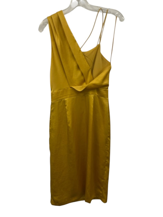 Reiss Size 6 Gold Polyester Cowl Neck Spaghetti Strap Camisole top Dress Gold / 6