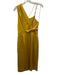 Reiss Size 6 Gold Polyester Cowl Neck Spaghetti Strap Camisole top Dress Gold / 6