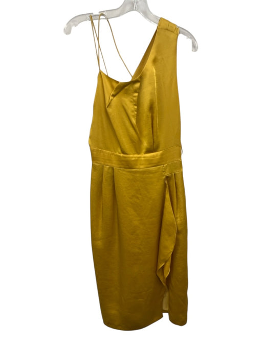 Reiss Size 6 Gold Polyester Cowl Neck Spaghetti Strap Camisole top Dress Gold / 6