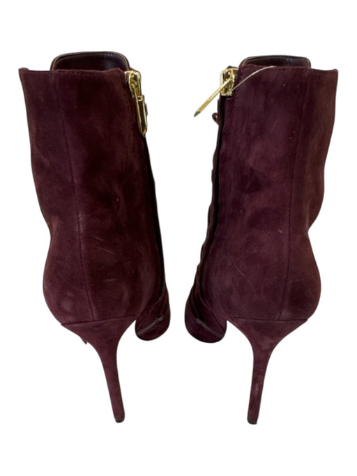 Sam Edelman Shoe Size 11 Burgundy Purple Suede Upper Lace Up Ankle Booties Burgundy Purple / 11