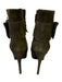 Via Spiga Shoe Size 10.5 Brown Suede Upper Oversized Buckle Side Zip Booties Brown / 10.5